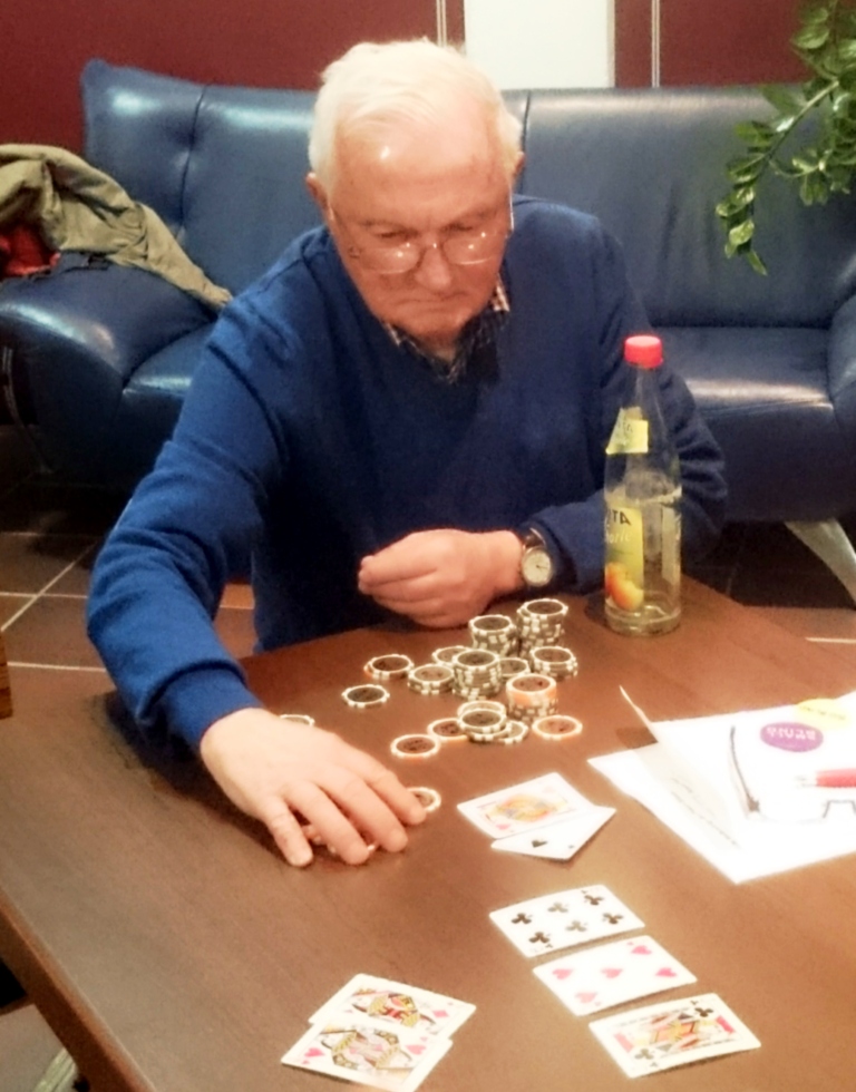 Fritz Scholz beim Pokerturnier